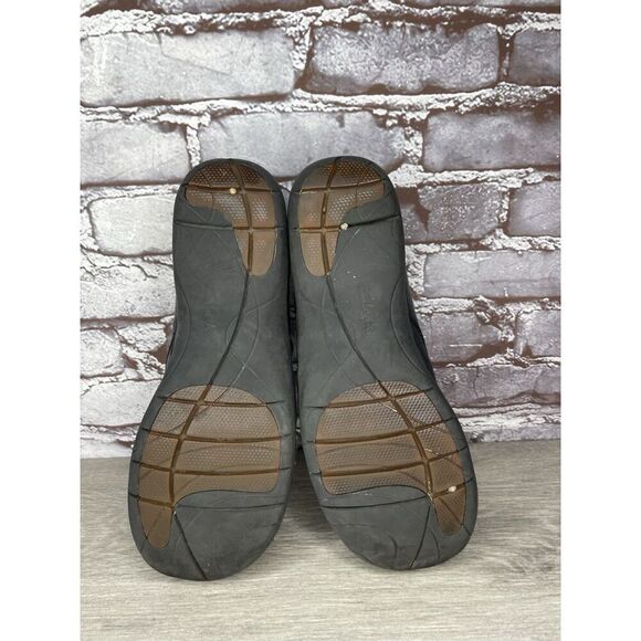 Clarks Unstructured Black Leather Casual Button Loafers Women Sz 10M US/41.5EU - Picture 15 of 16